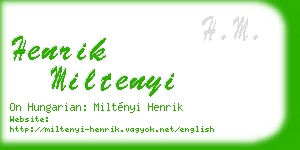 henrik miltenyi business card